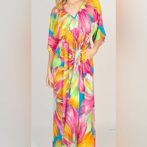 White Birch Floral Maxi Dress